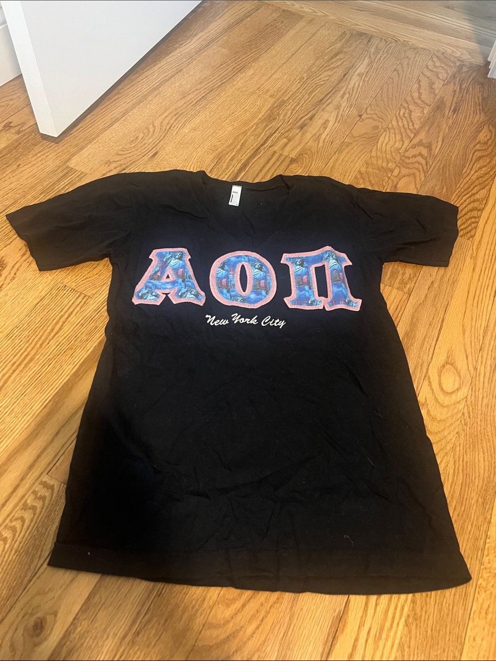 Alpha Omicron Pi New York City Lettered Shirt - AOII